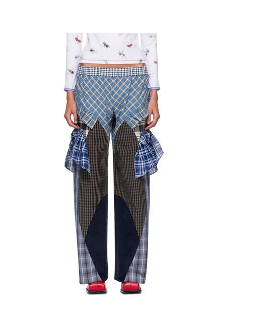 Chopova Lowena Blue Swoon Pyjama Trousers