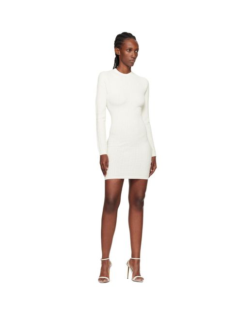 Balmain Black Off- Monogram Minidress