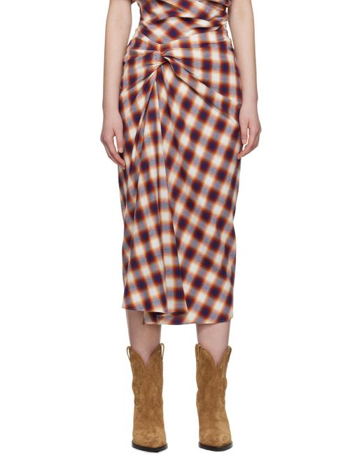 Jupe Midi Tijuana Multicolore Isabel Marant en coloris Red