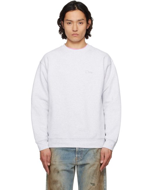 Dime Classic Small Logo Crewneck Sweatshirt in White for Men Dime Classic Small Logo Crewneck Sweatshirt in White for Men