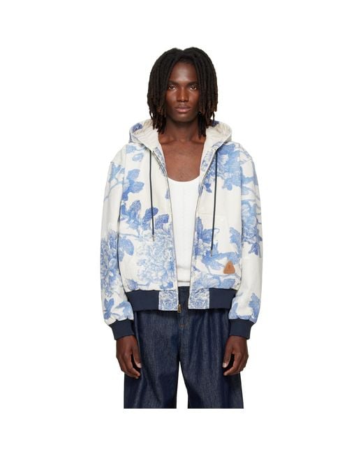 R13 Blue Off- & Relaxed Workwear Jacket for men