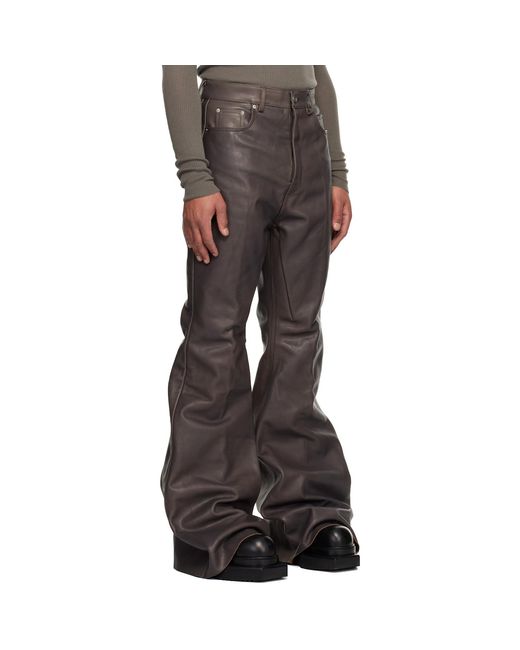 Rick Owens Black Concordians Runway Bolans Leather Pants for men