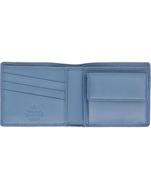 Vivienne Westwood Blue Coin Pocket Wallet for men