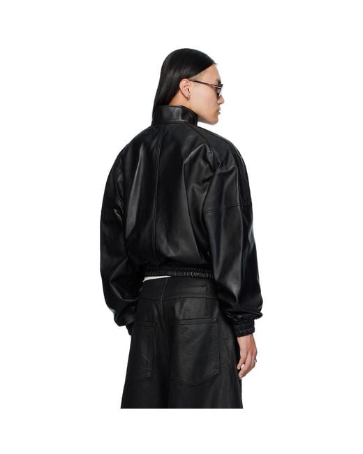 Lu'u Dan Black Blouson Leather Jacket for men