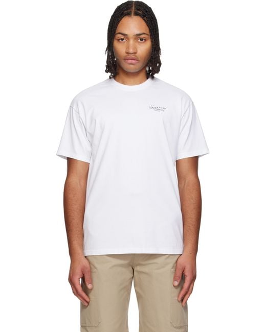 Givenchy White Stamp Print T-Shirt for men