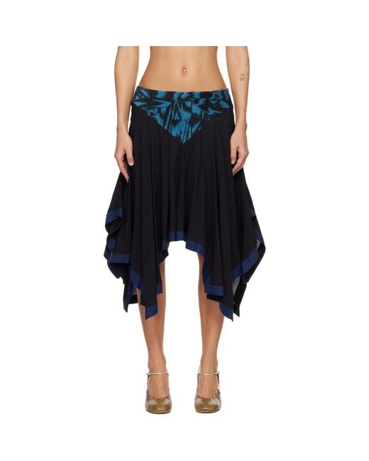 Kiko Kostadinov Black Klapheck Midi Skirt