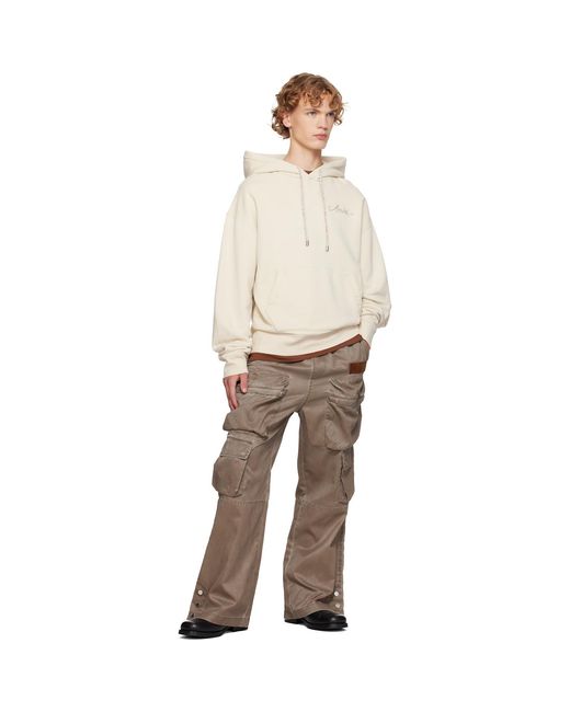 Amiri Natural Ma Quad Checkerboard Hoodie for men