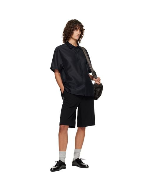 LE17SEPTEMBRE Black Sheer Structured Shirt