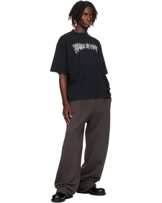 Vetements Black Cradle Of Filth Logo Regular T-Shirt for men