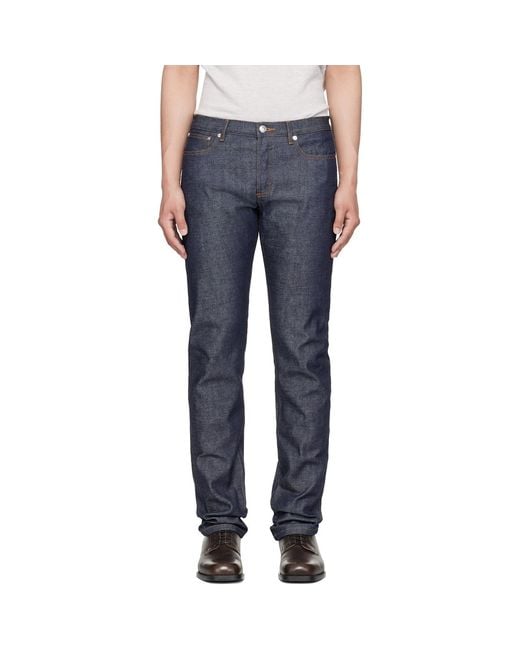 A.P.C. Blue Petit Standard Jeans for men