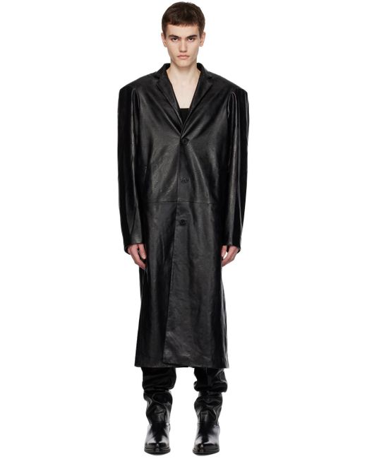Manteau noir en cuir synthétique édition yaspis Situationist pour homme en coloris Black