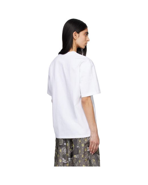 Ganni White Heavy Cotton Relaxed Fit T-Shirt