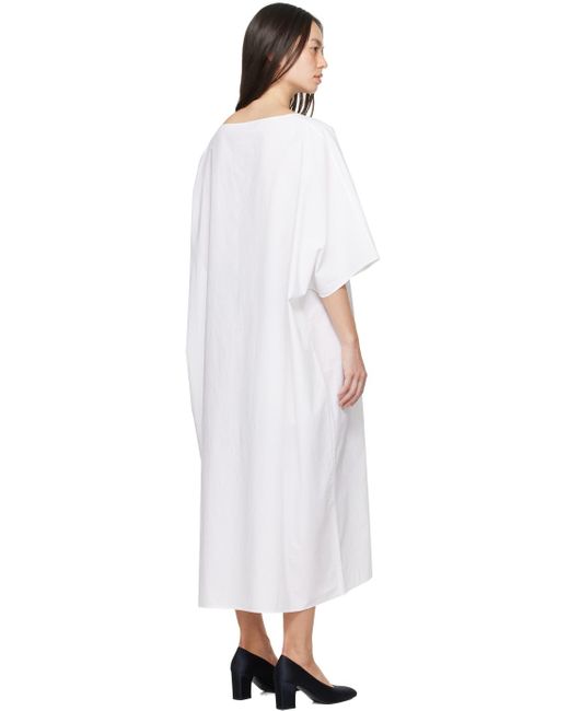 The Row White Off- Isora Maxi Dress
