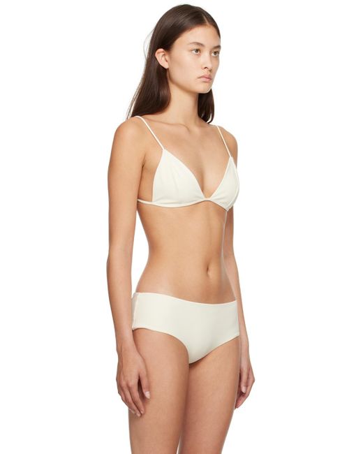 The Row Black Off-white Fotini Bikini Top