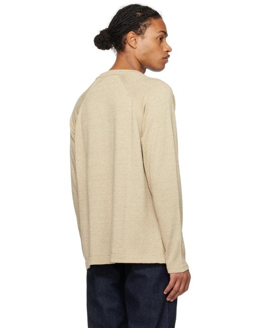 Nanamica Natural Crewneck Sweater for men