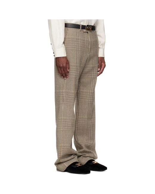 Valentino Natural Rolled Cuff Trousers for men