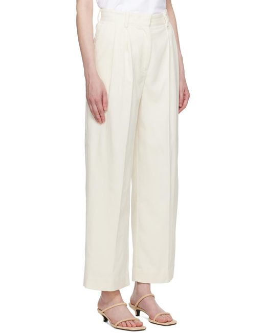 Totême  オフホワイト タックパンツ White