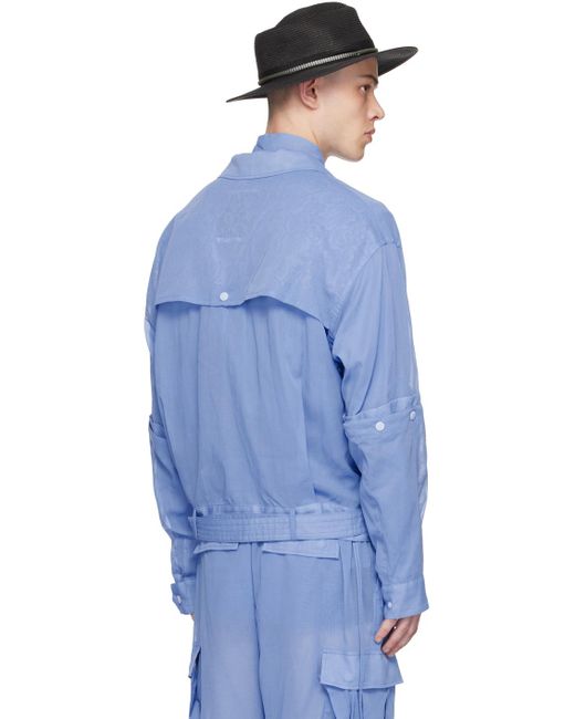 SOSHIOTSUKI Blue Auto Mechanics Work Jacket for men
