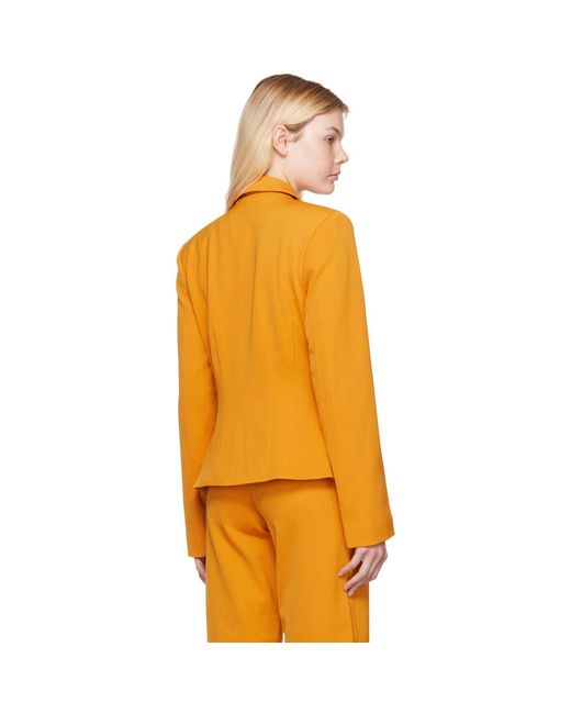 OLENICH Orange Fitted Blazer