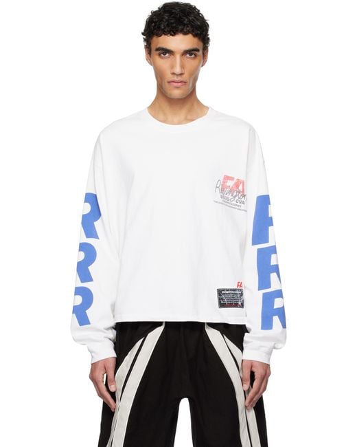 メンズ RIVINGTON roi Rebis ホワイト 'Fa.Co' Ls Tシャツ White