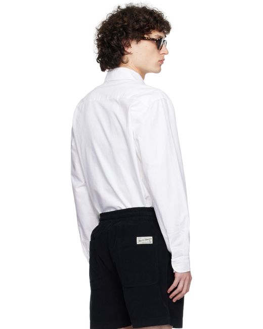 メンズ Merz B. Schwanen ホワイト Shirt11Ox オックスフォードシャツ White
