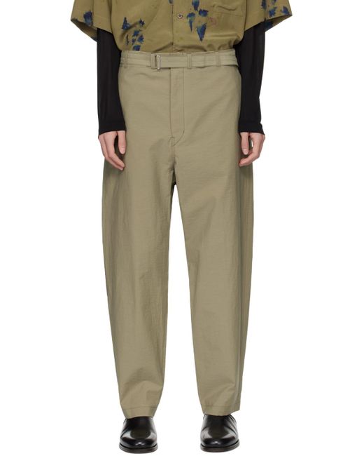 Lemaire Green Belted Trousers for men