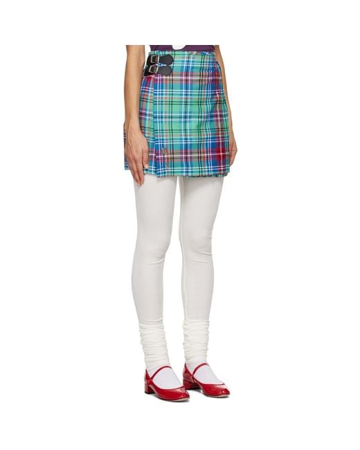 Charles Jeffrey Blue Kilt Miniskirt
