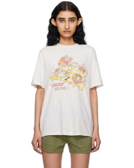 Re/done Multicolor Off- Easy Picnic T-shirt