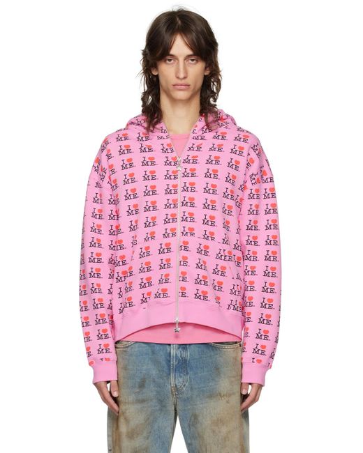 メンズ Ashley Williams I Heart Me Butterfly ジップフーディ レッド 