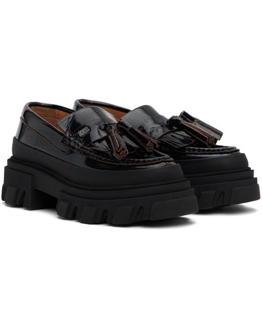 Ganni Black Cleated Loafers