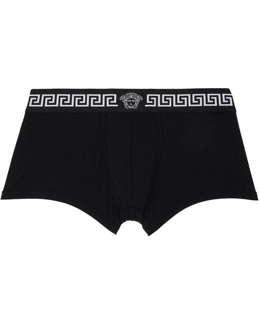 Versace Black Three-Pack Cotton-Jersey Boxer Briefs for men