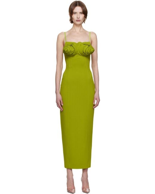 Jean Paul Gaultier Green 'The Conical Bra Cup' Maxi Dress