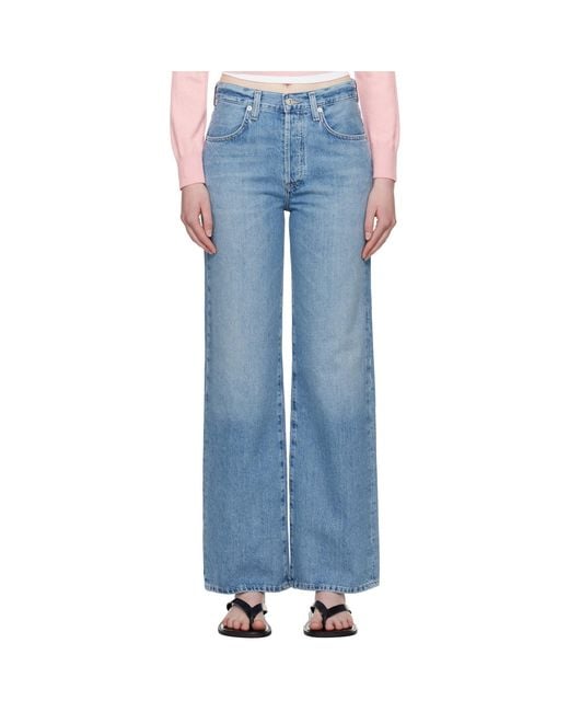 Citizens of Humanity Blue Annina High Rise Wide Leg 33 Jeans