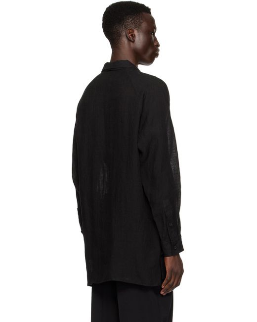 Yohji Yamamoto Black Collar Shirt for men