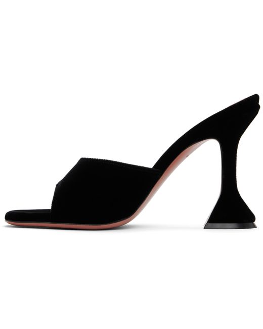AMINA MUADDI ブラック Lupita Slipper ヒールサンダル Black