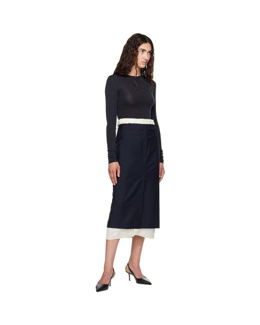 Rohe Black Fine Merino Long Sleeve T-Shirt