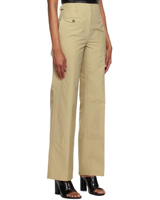 Helmut Lang Natural Beige Utility Trousers