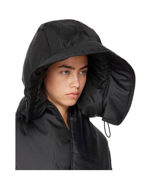Y-3 Black Padded Hooded Scarf