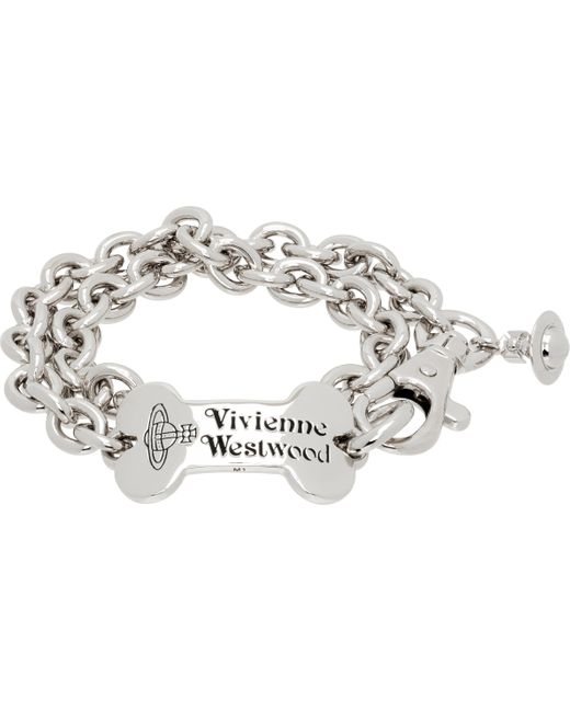 Vivienne Westwood Black Dog Tag Bracelet