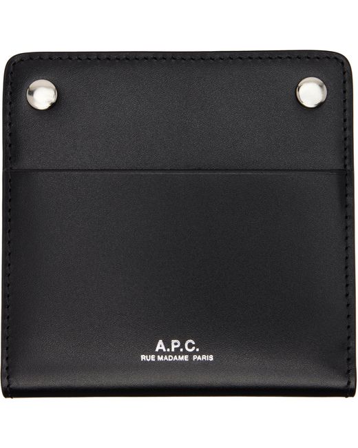 A.P.C. Black André Bifold Wallet for men