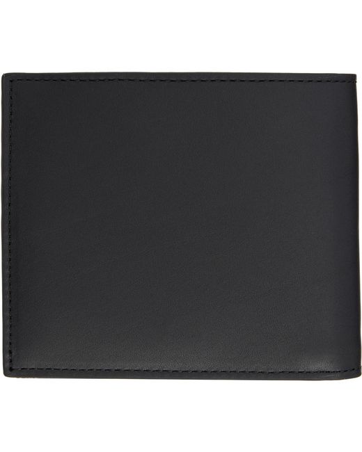 Paul Smith Black Leather 'Signature Stripe' Interior Billfold Wallet for men