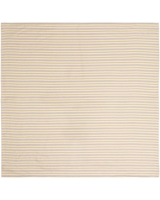 Totême Natural Striped Silk Scarf