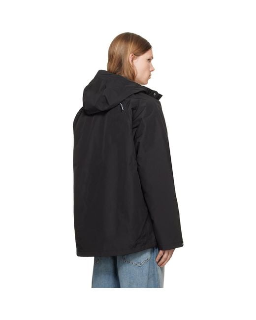 Aape By A Bathing Ape Black Aapeunvs Moonface Hooded Down Jacket for men