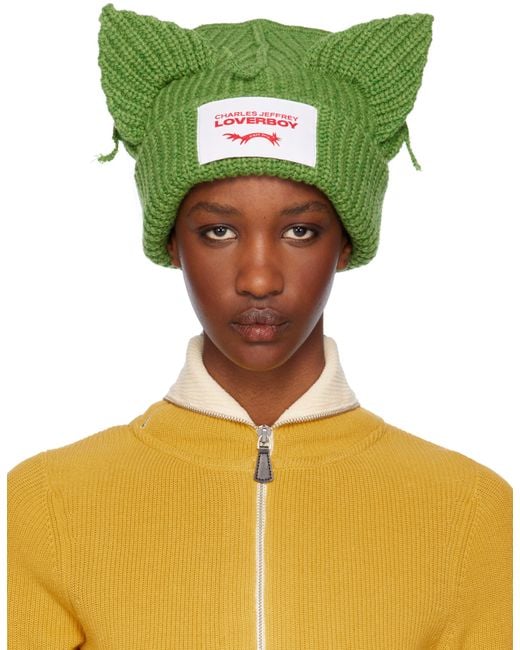 Charles Jeffrey Green Chunky Ears Beanie