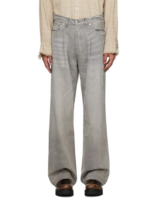R13 White Gray Damon Jeans for men