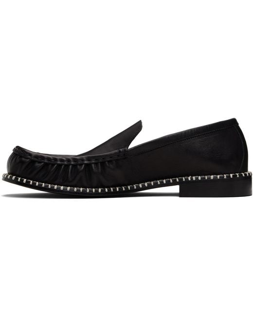 Dries Van Noten Black Leather Loafers for men