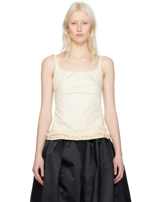 Molly Goddard Black Off-white Camille Tank Top