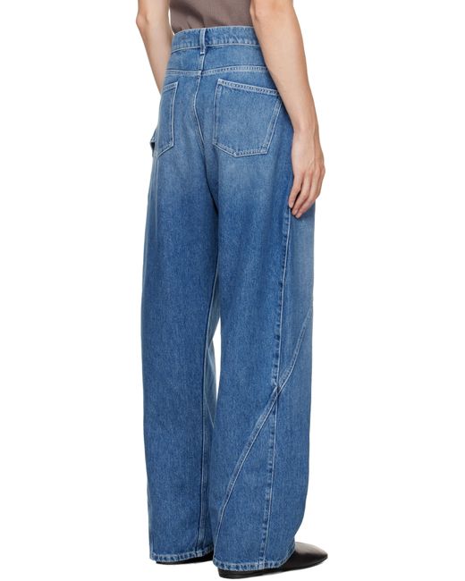 J.W. Anderson Blue Twisted Workwear Jeans for men
