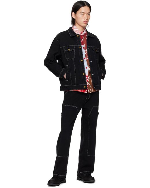 Kidsuper Black Spread Collar Jacket for men