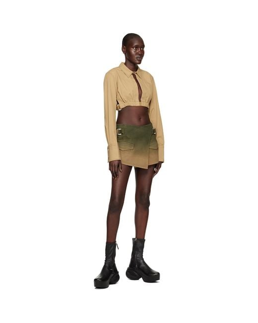 Dion Lee Green Safety Slider Shirt